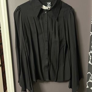 Killstar cursed pray clerical collar blouse